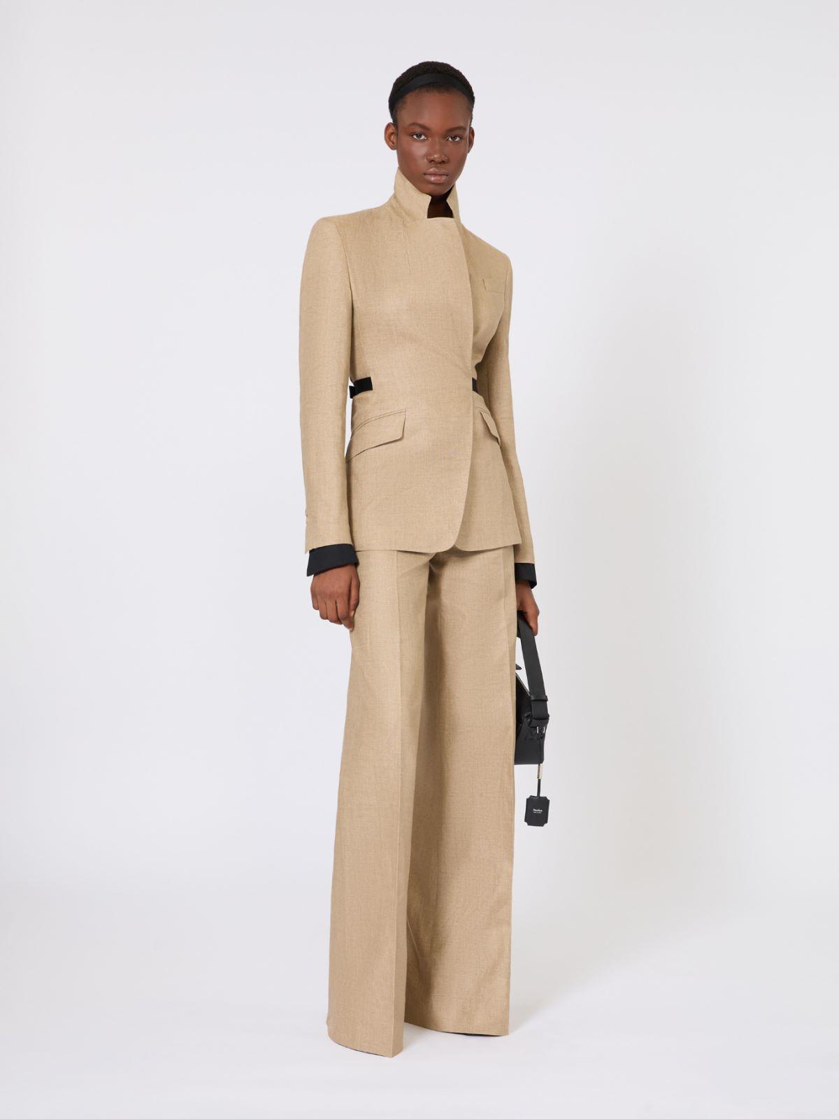 Regular-cut trousers in linen basketweave by MAX MARA