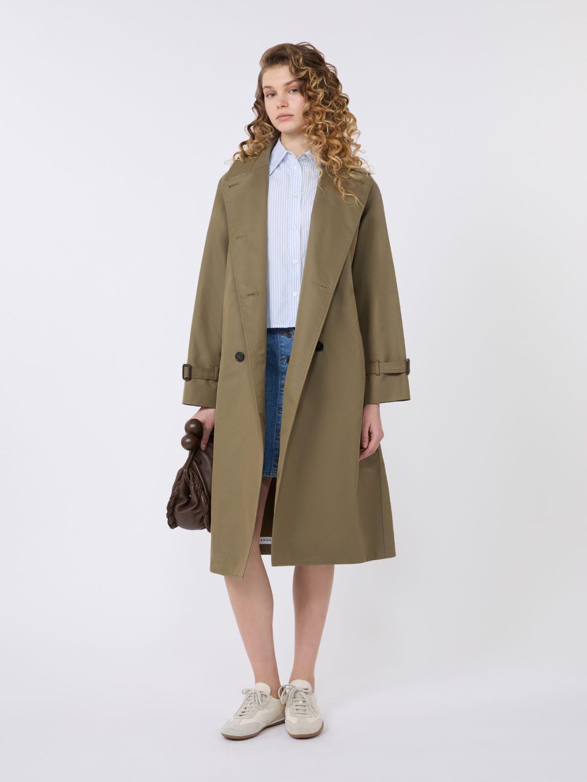Reversible water-repellent gabardine trench coat by MAX MARA