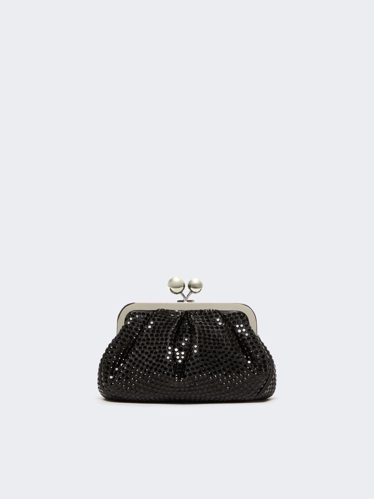 Rhinestone-adorned small satin Pasticcino Bag by MAX MARA