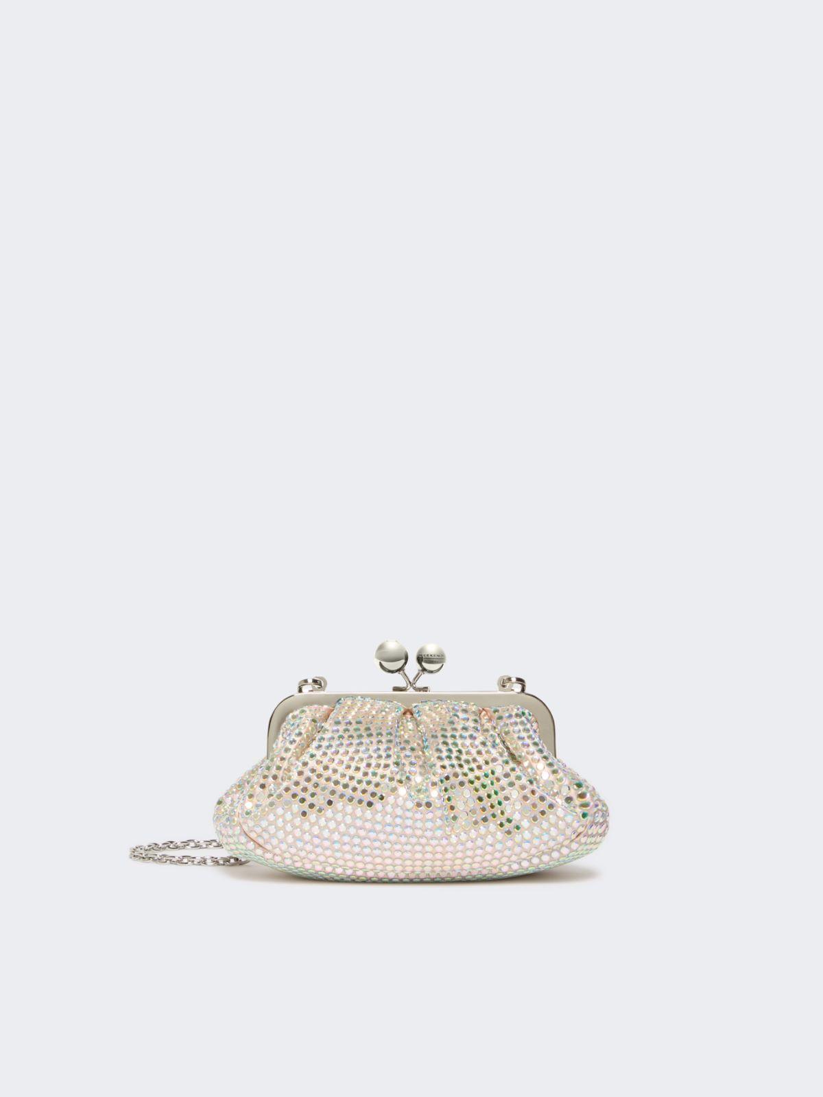 Rhinestone-adorned small satin Pasticcino Bag by MAX MARA