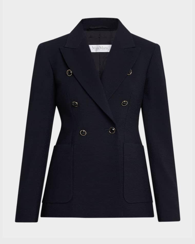 Ricetta Double-Breasted Seersucker Blazer by MAX MARA