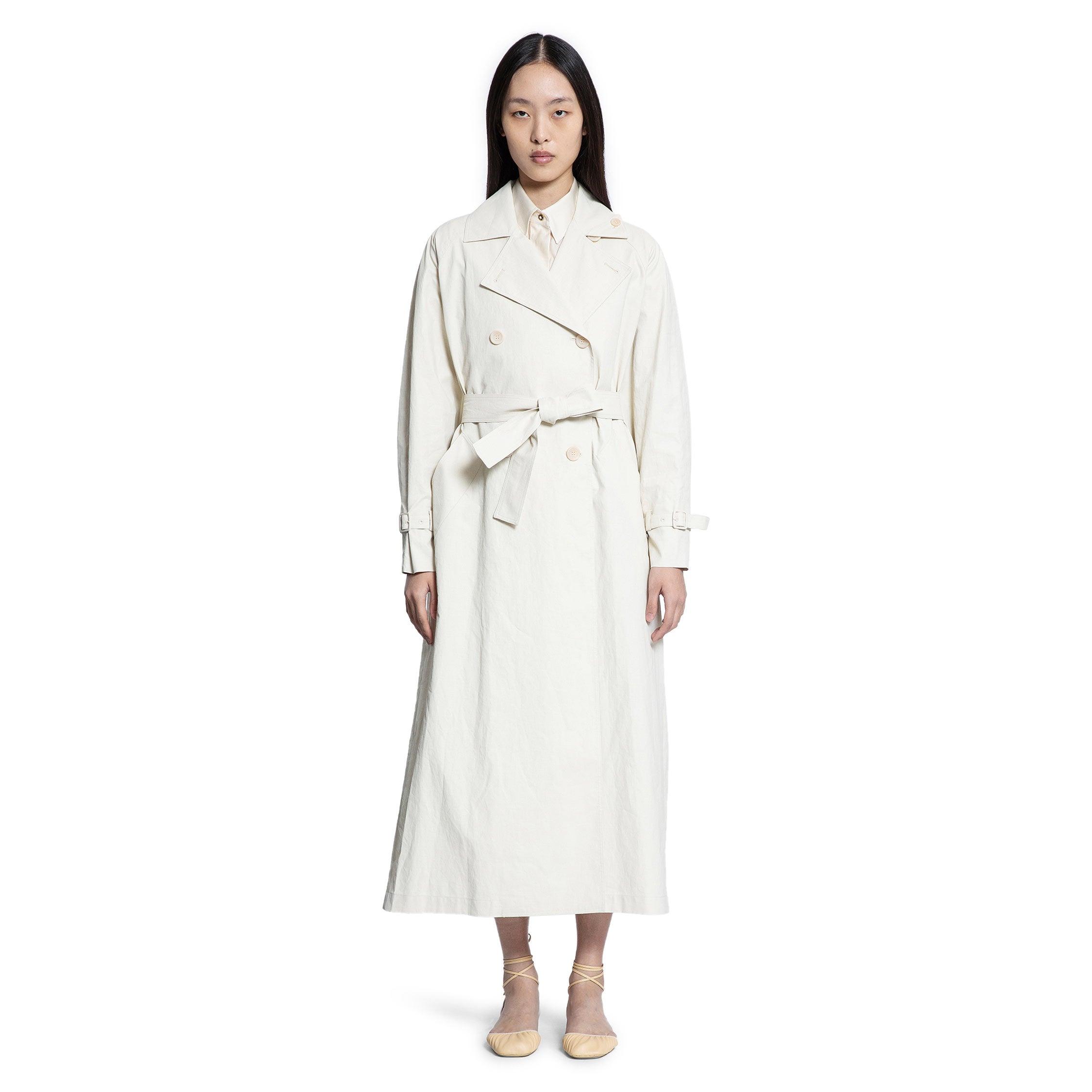 Ronco Long linen cloth trench coat by MAX MARA