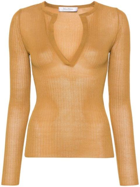 Saggina ribbed silk jumper by MAX MARA