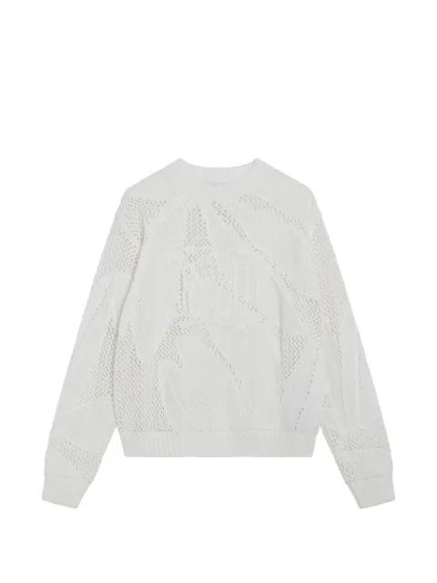 Salvo pointelle-knit flower-motif sweater by MAX MARA