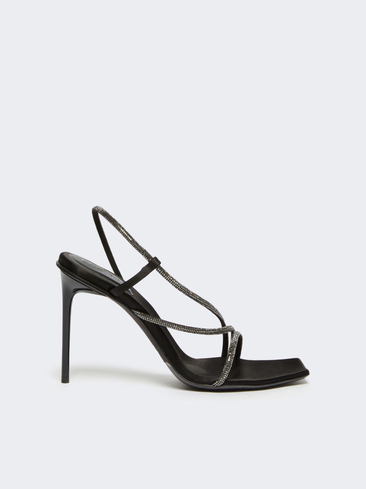 Satin and crystal sandals by MAX MARA