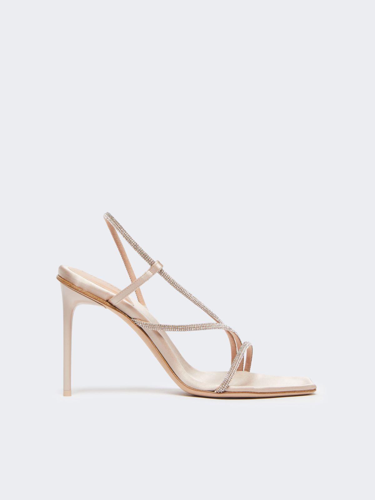 Satin and crystal sandals by MAX MARA