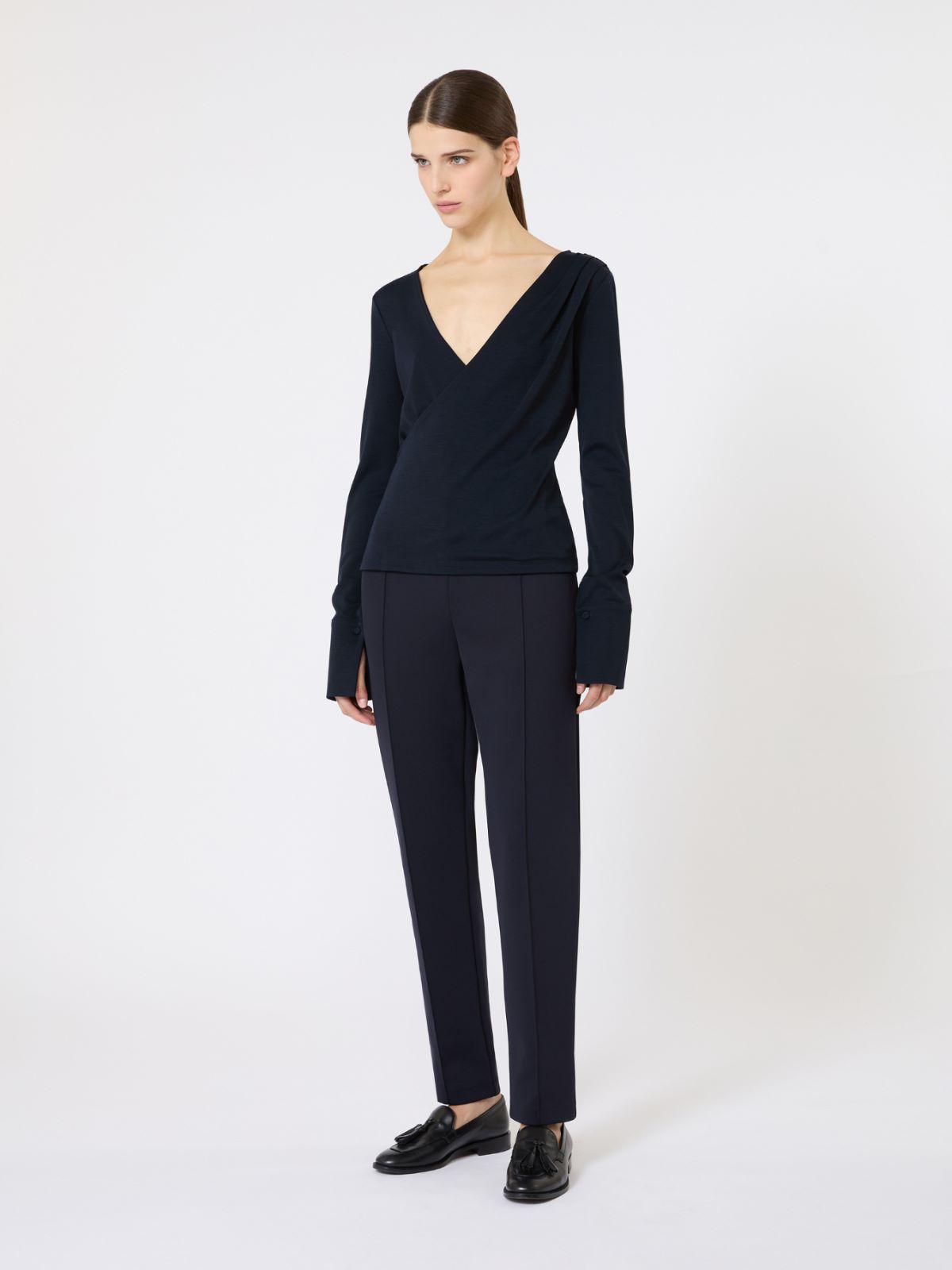 Scuba jersey cigarette trousers by MAX MARA