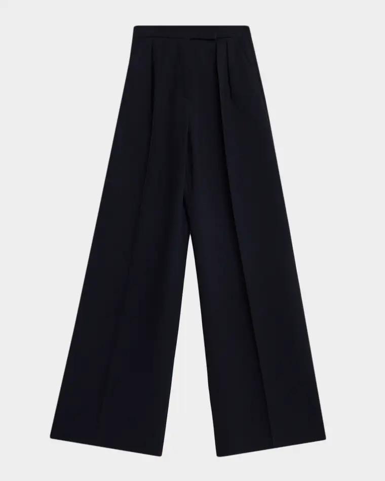 Secolo Pleated Wide-Leg Seersucker Pants by MAX MARA