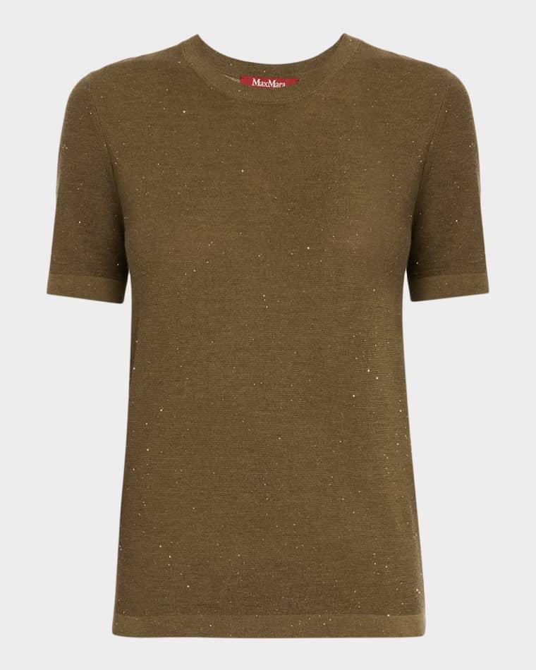 Sequin Silk-Wool Knit Sweater by MAX MARA