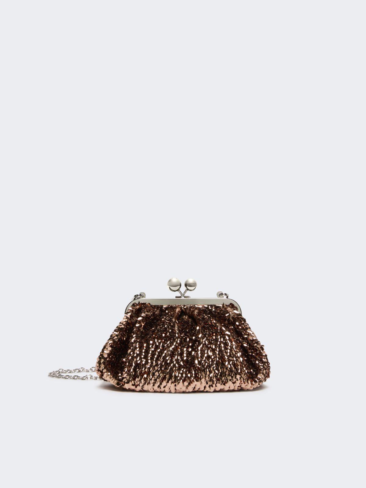 Sequin-adorned small satin Pasticcino Bag by MAX MARA