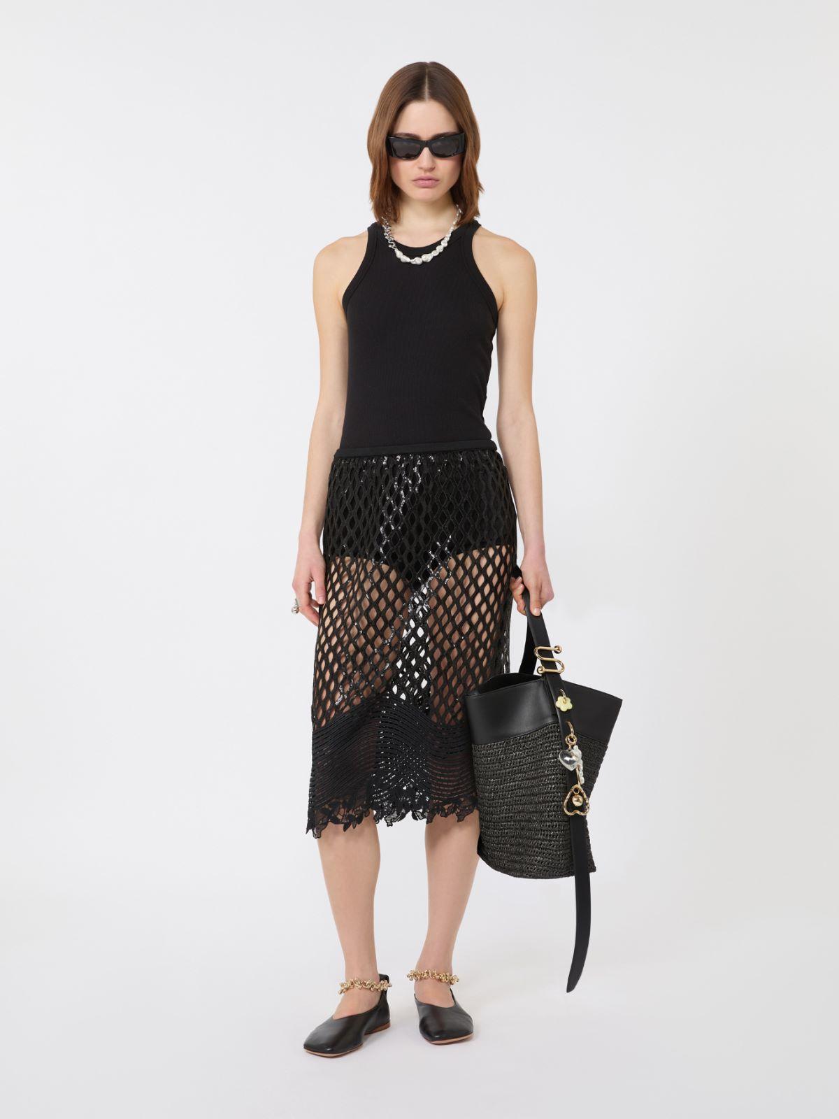 Sequinned mesh skirt by MAX MARA