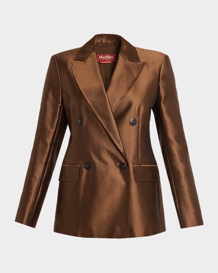 Shiny Double-Breasted Blazer by MAX MARA