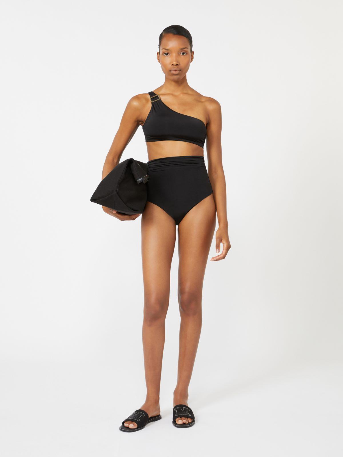 Shiny jersey culotte-style bikini bottoms by MAX MARA