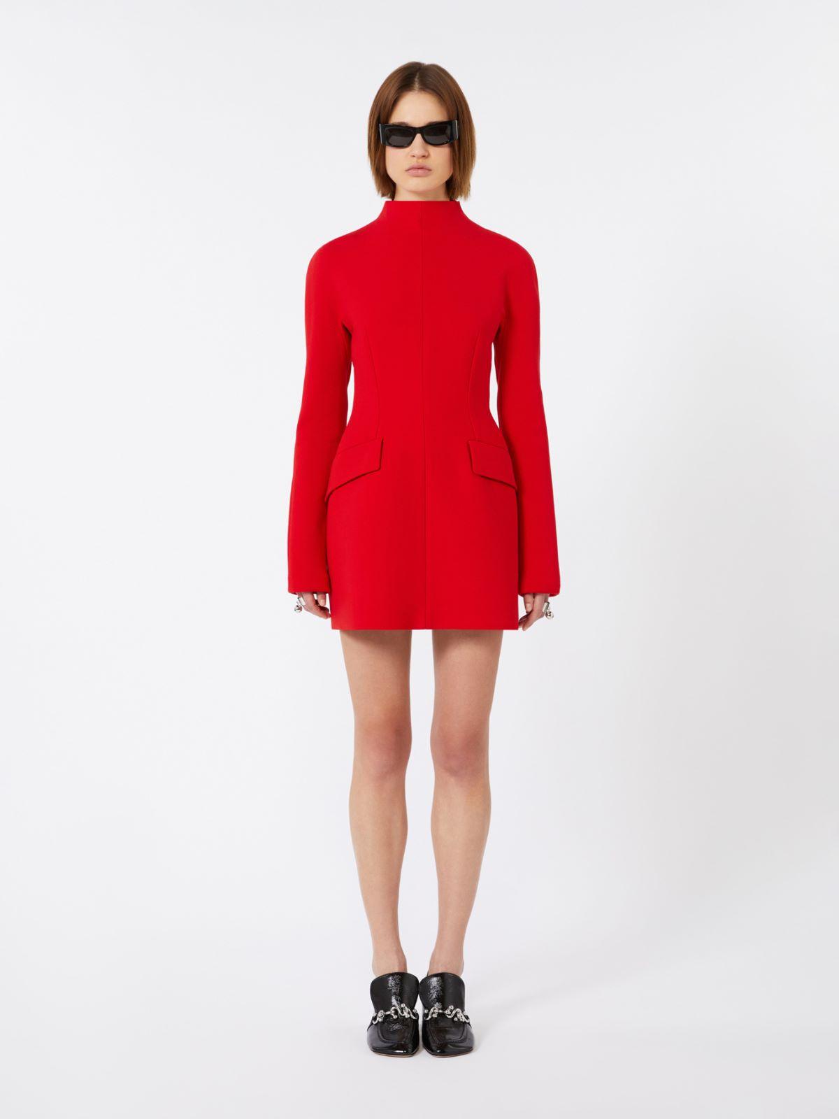 Short, contoured gabardine dress by MAX MARA