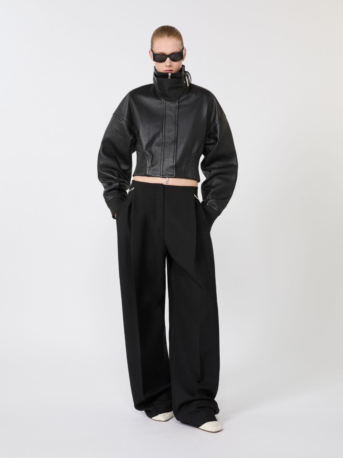 Short leather jacket by MAX MARA