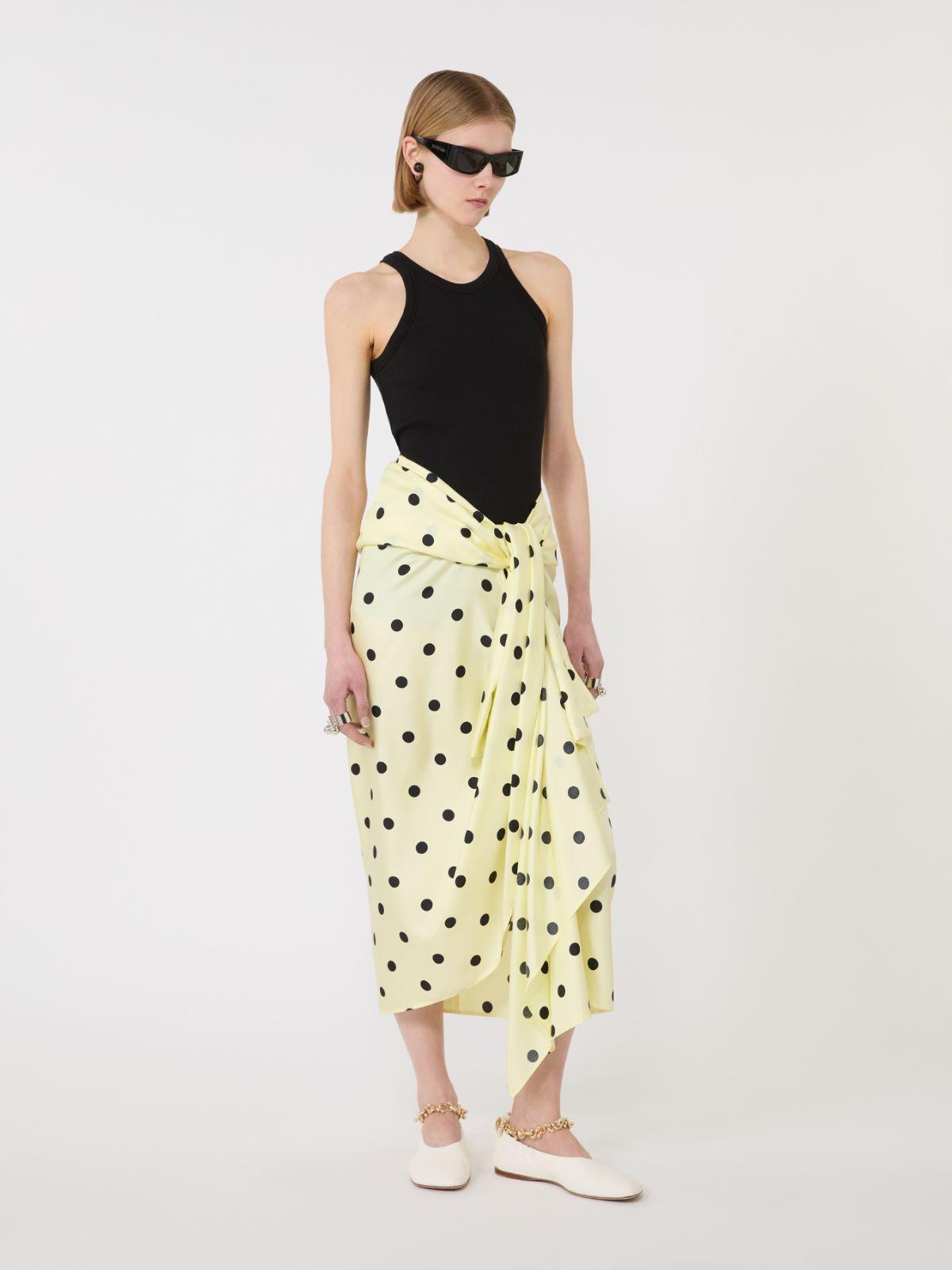 Silk twill knot skirt by MAX MARA