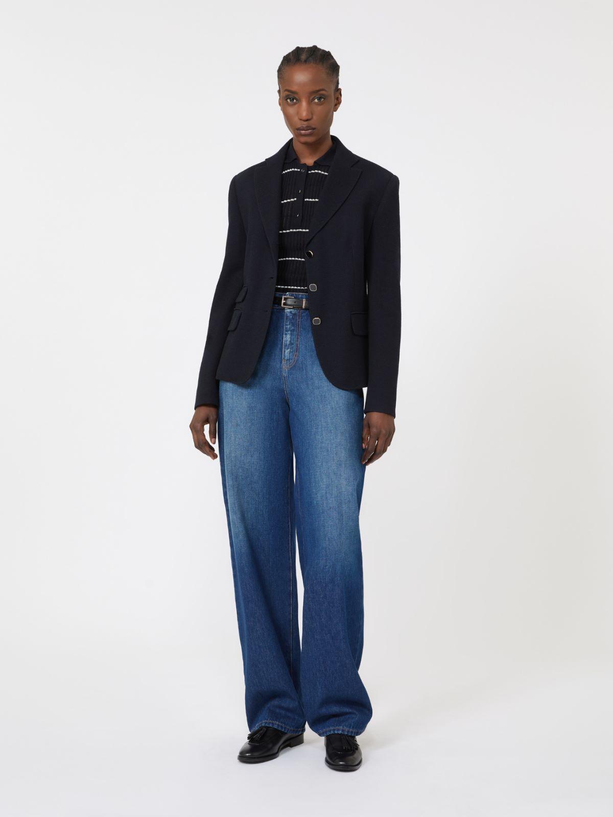 Single-breasted piqué jersey jacket by MAX MARA