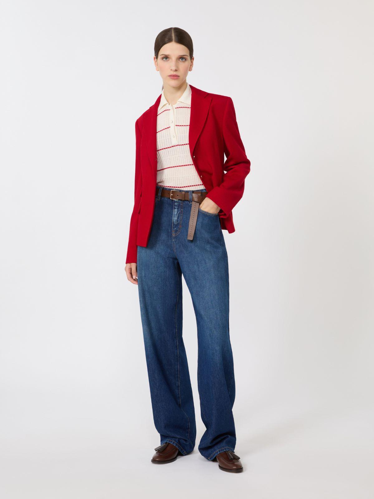 Single-breasted piqué jersey jacket by MAX MARA