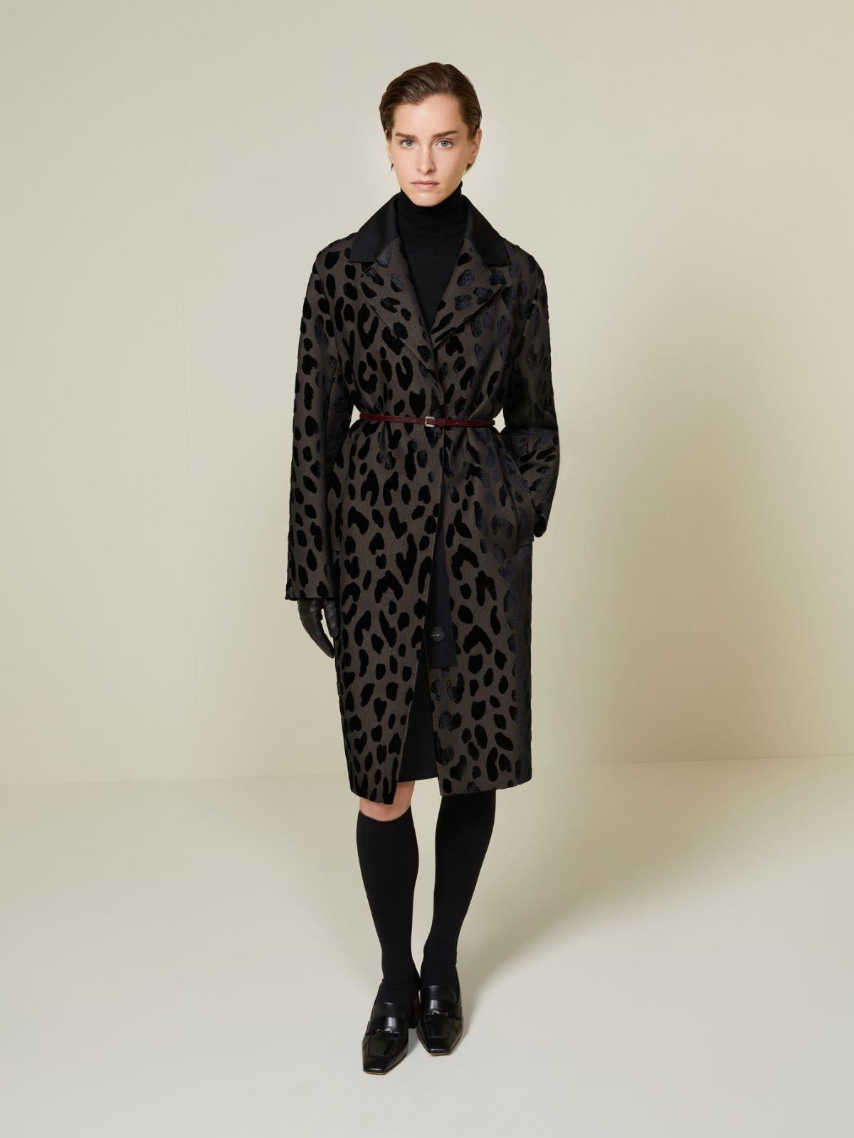 Single-breasted spotted velvet coat by MAX MARA