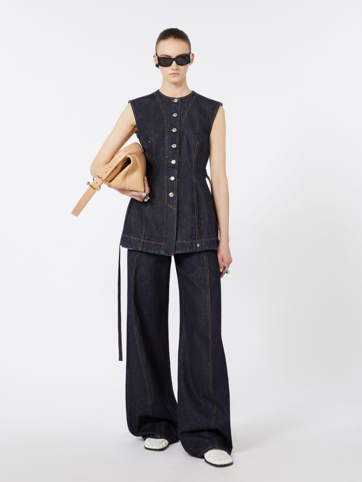 Sleeveless denim top by MAX MARA