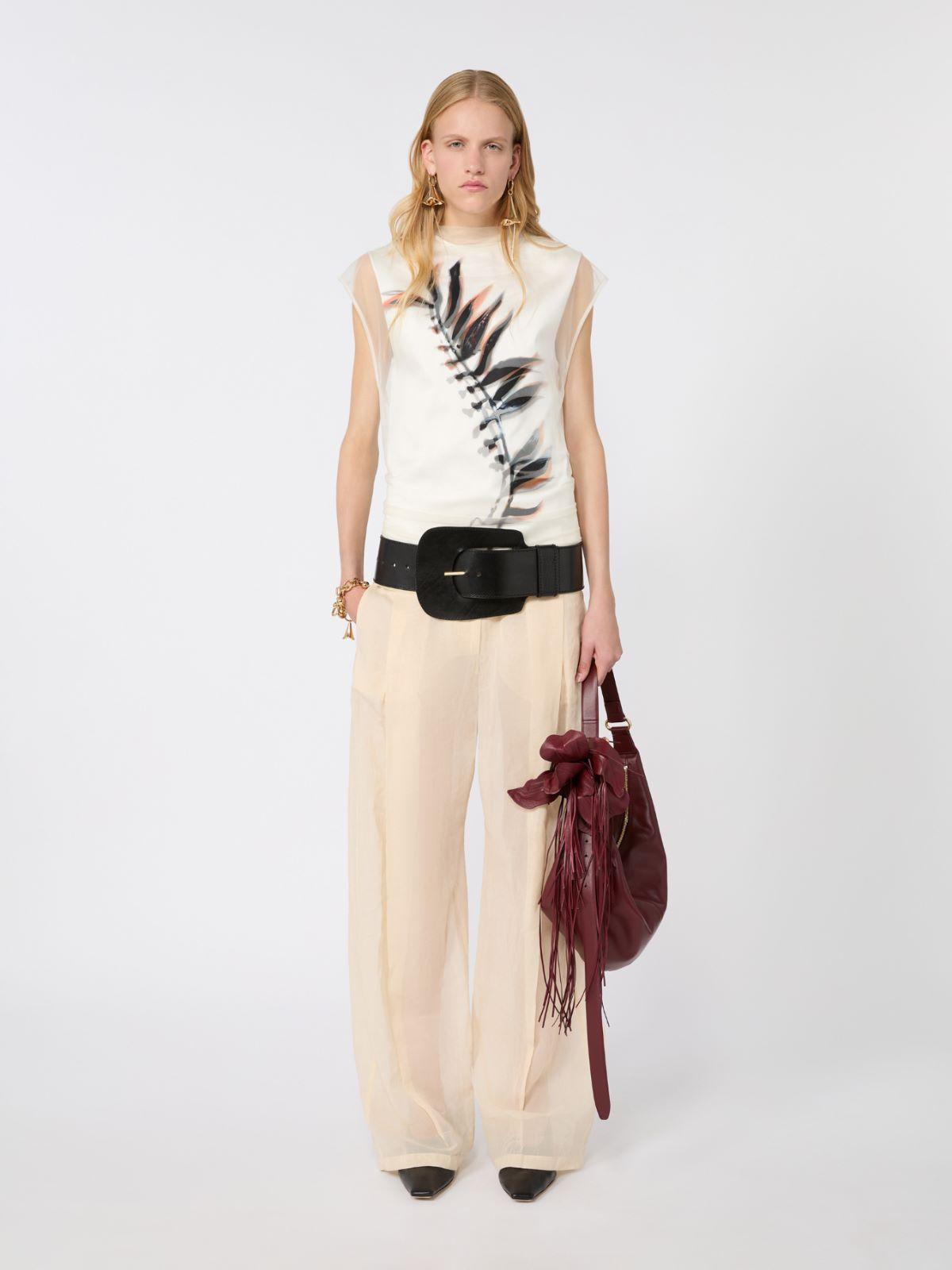 Sleeveless double-layer satin and tulle top by MAX MARA