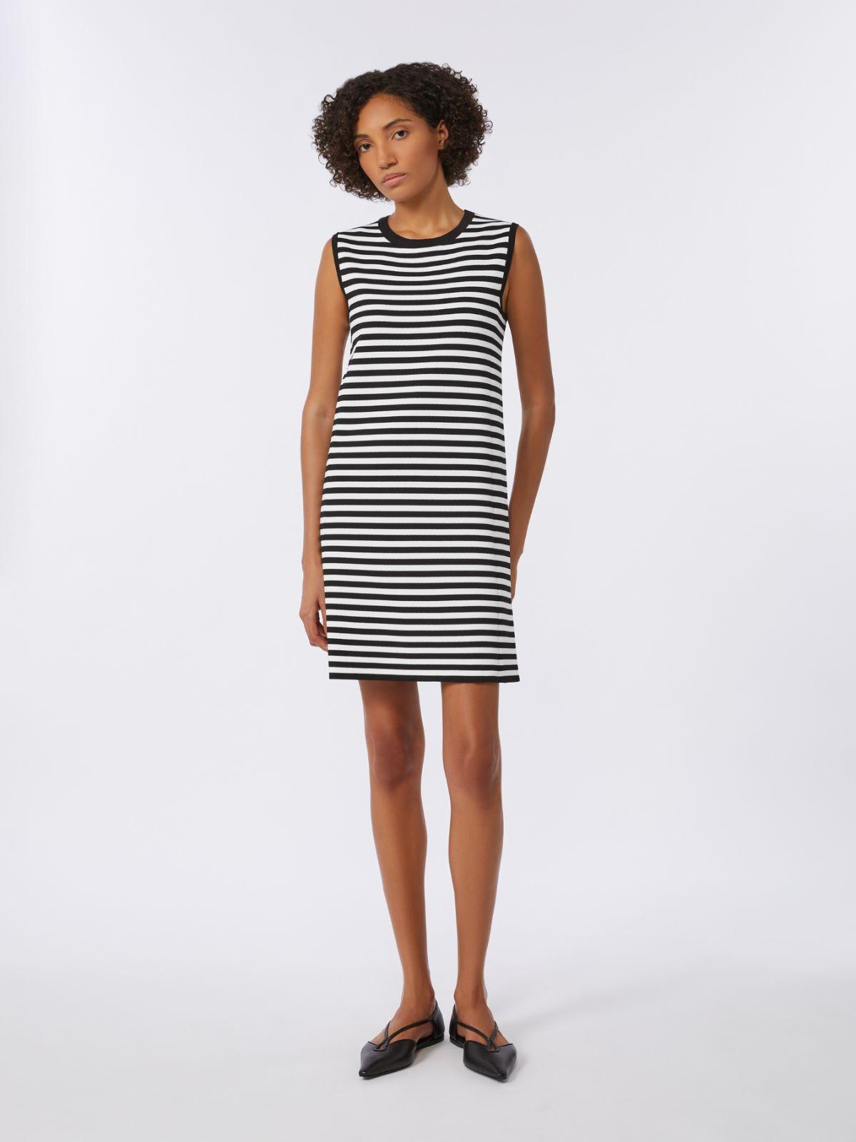 Sleeveless dress in viscose crêpe yarn by MAX MARA