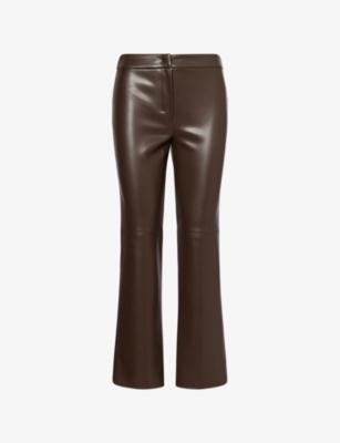 Slim-Leg Faux-Leather Trousers by MAX MARA
