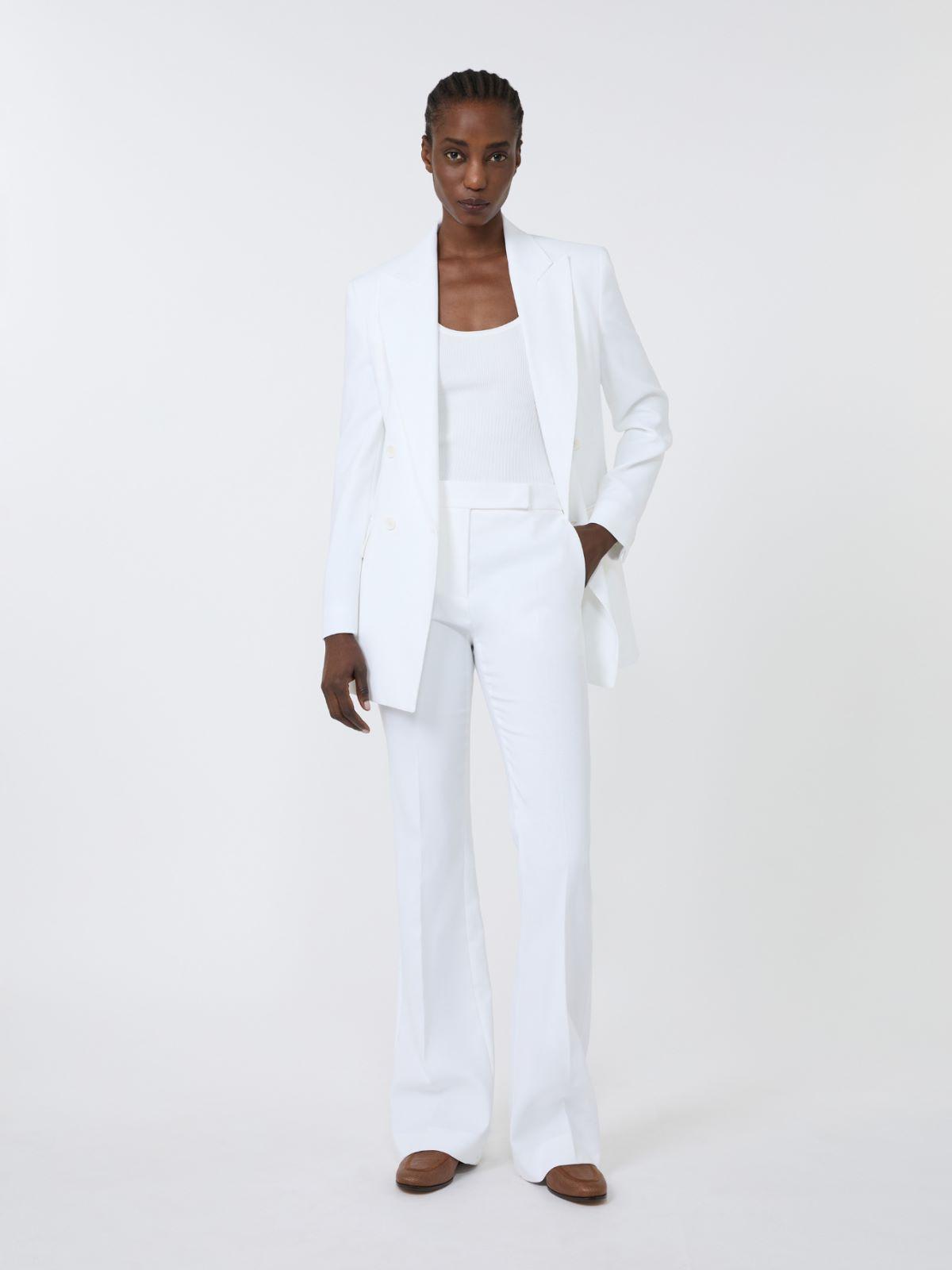 Slim-fit crepe canvas trousers by MAX MARA