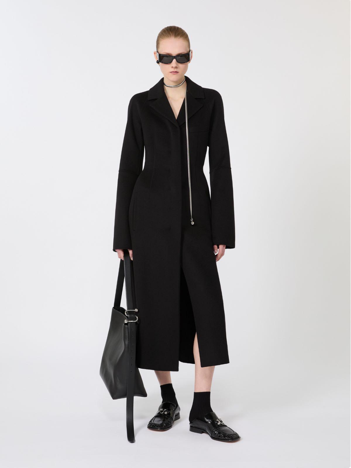 Slim-fit long wool coat by MAX MARA