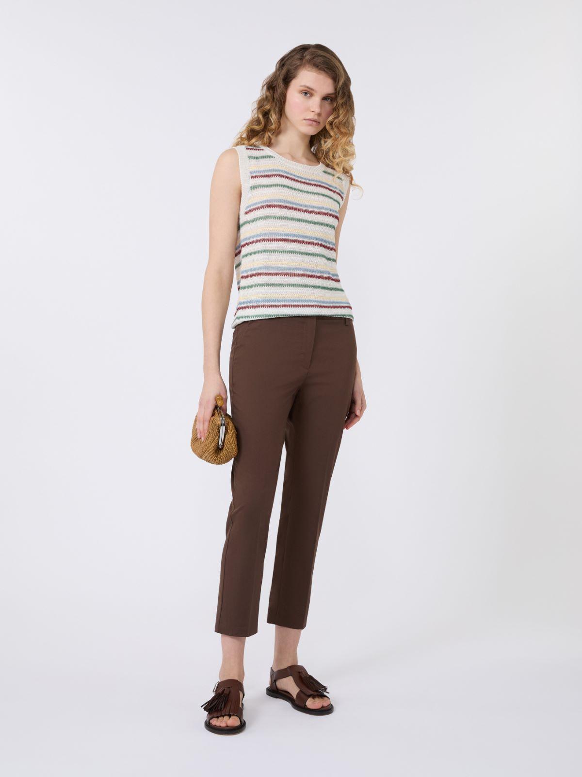 Slim-fit stretch cotton trousers by MAX MARA