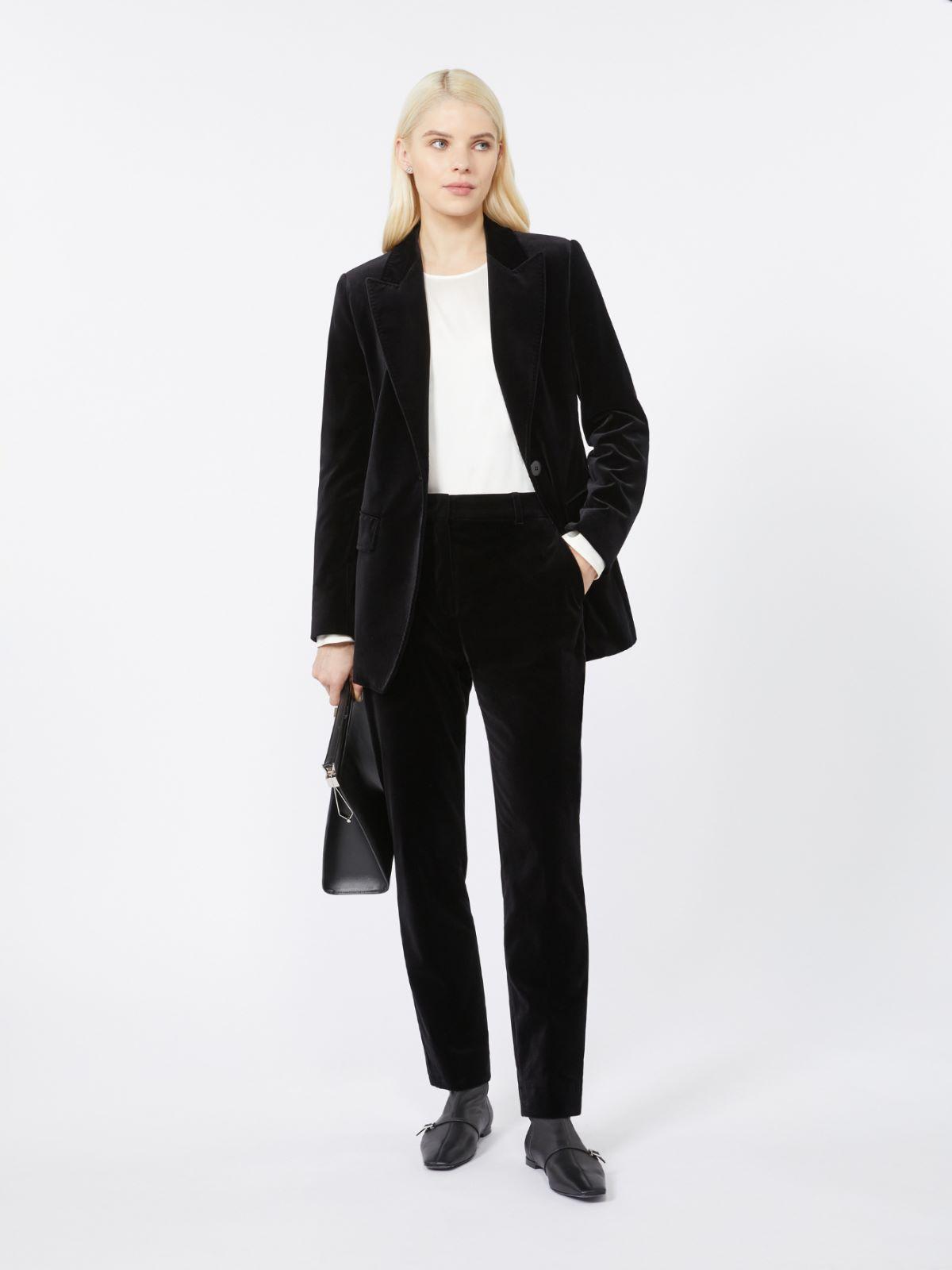Slim-fit velvet cigarette trousers by MAX MARA
