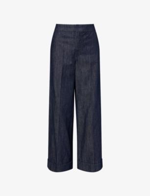 Straight-Leg Cotton-Linen Denim Trousers by MAX MARA