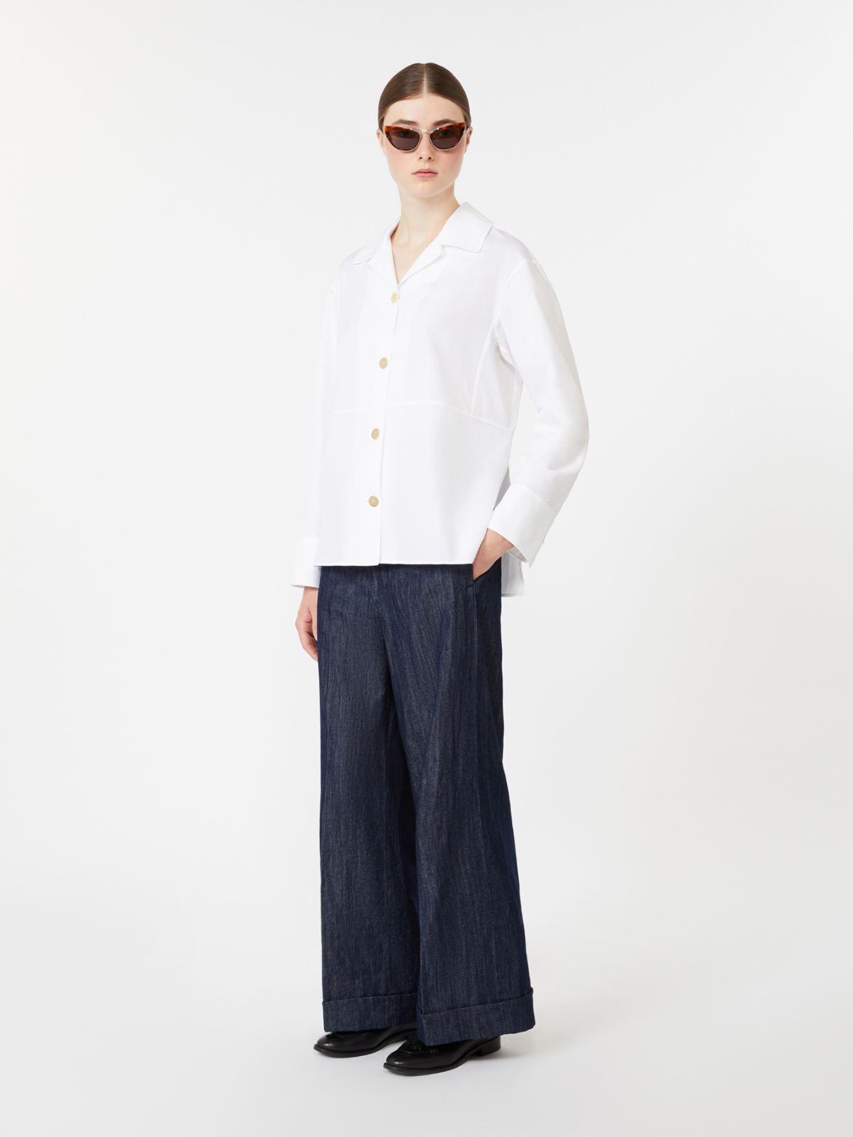 Straight-fit cotton and linen denim trousers by MAX MARA