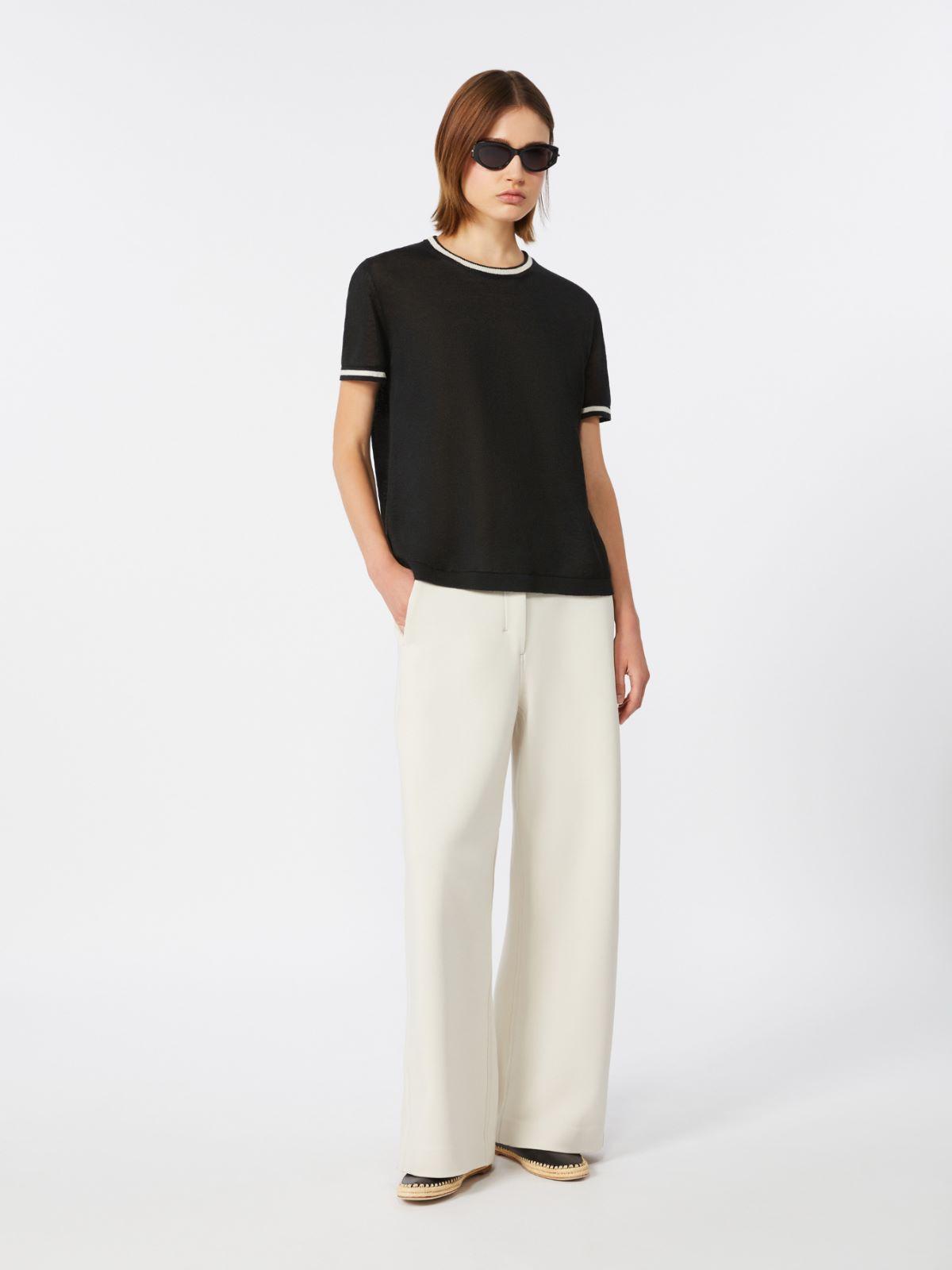 Straight-fit scuba jersey trousers by MAX MARA