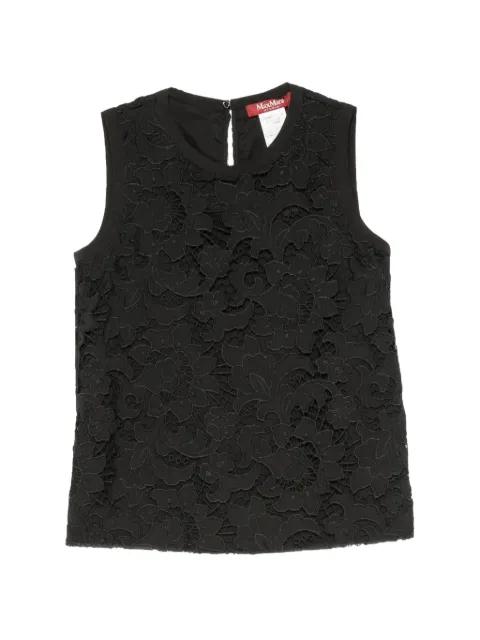 Street floral-lace sleeveless blouse by MAX MARA