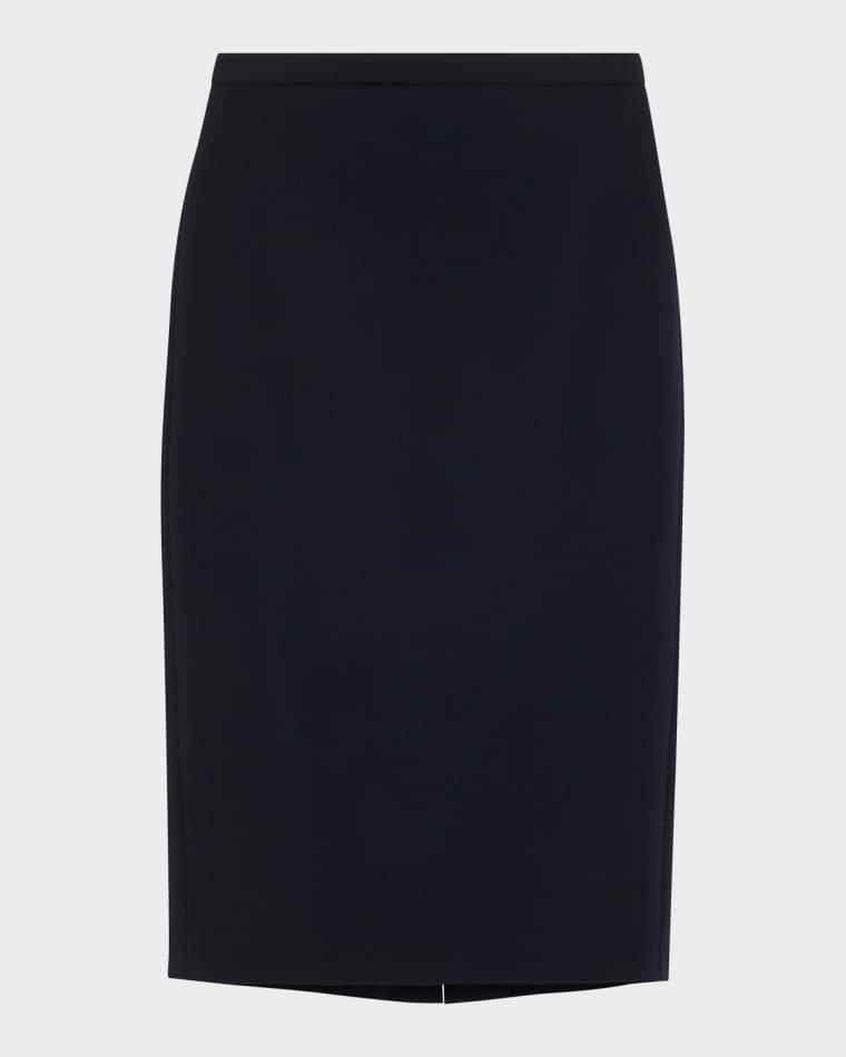 Stretch Wool Midi Pencil Skirt by MAX MARA