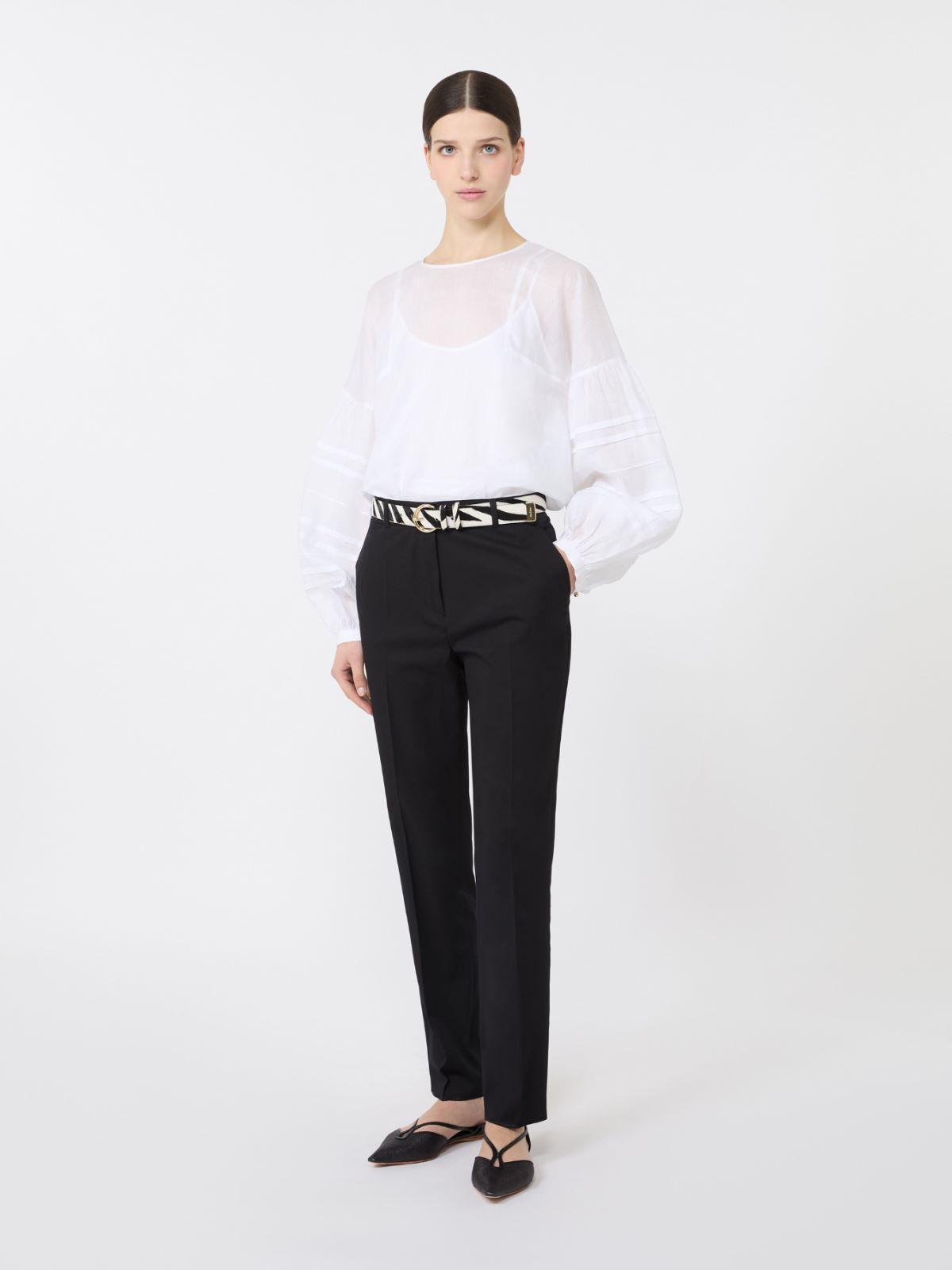 Stretch cotton cigarette trousers by MAX MARA