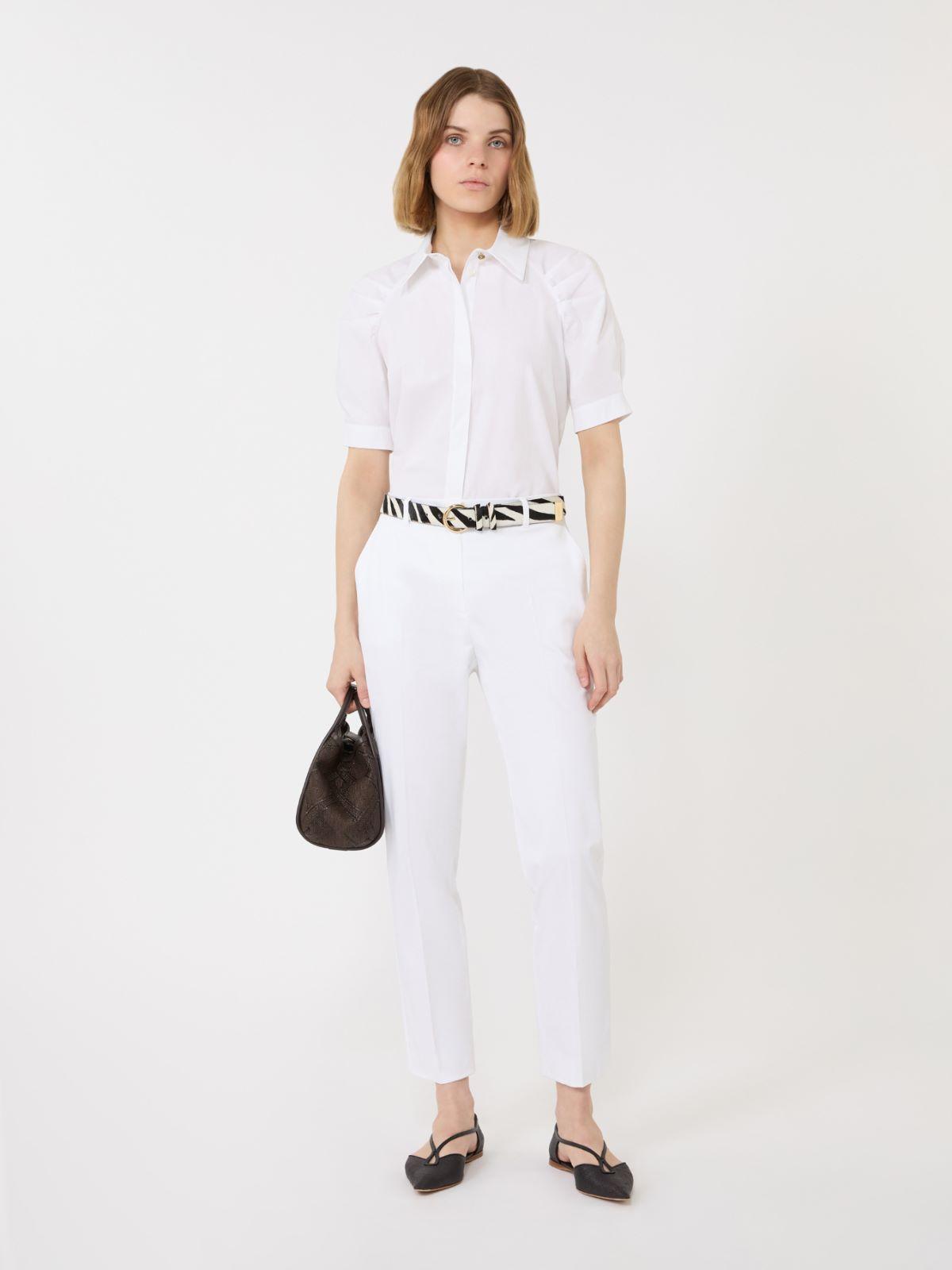 Stretch cotton cigarette trousers by MAX MARA