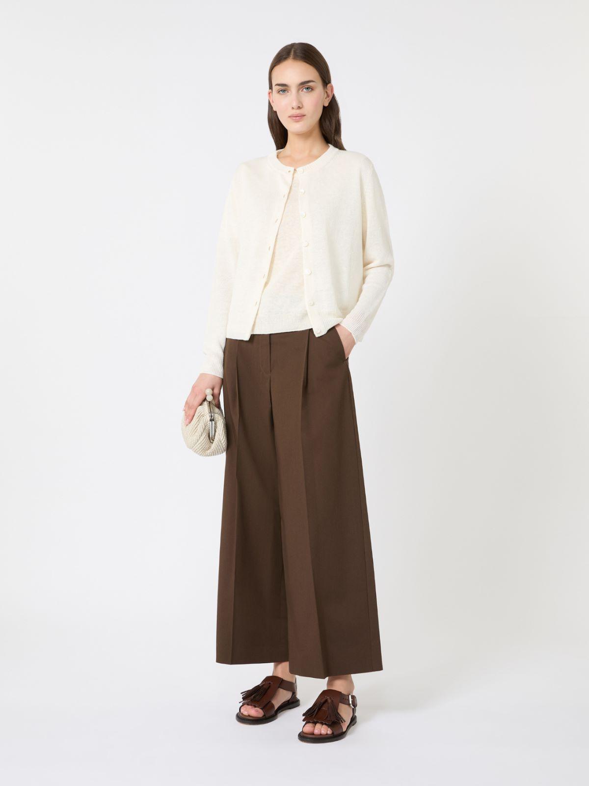 Stretch cotton gabardine trousers by MAX MARA