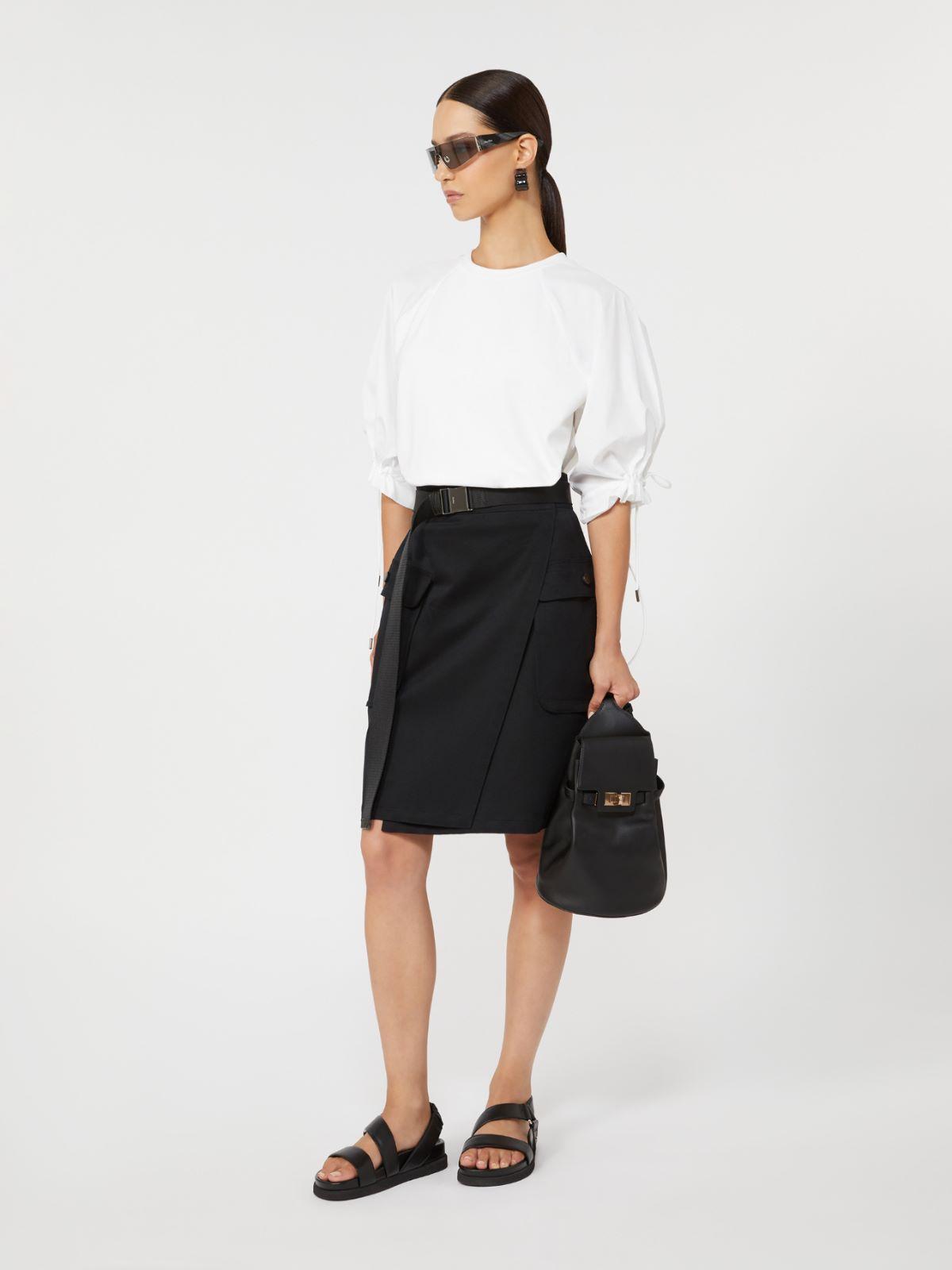 Stretch cotton wrap skirt by MAX MARA
