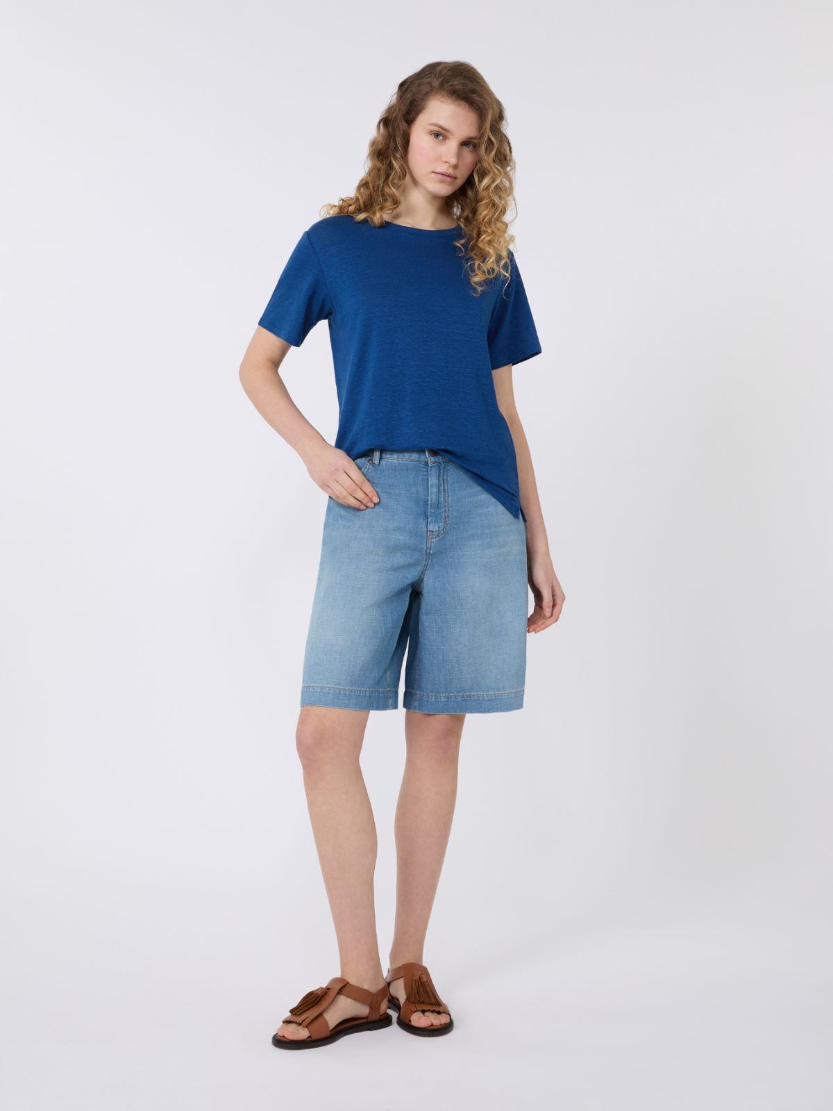 Stretch linen jersey basic T-shirt by MAX MARA