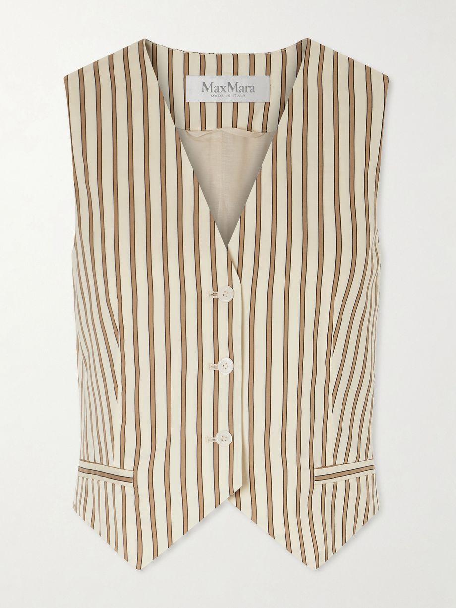 Striped cotton and silk-blend poplin vest by MAX MARA