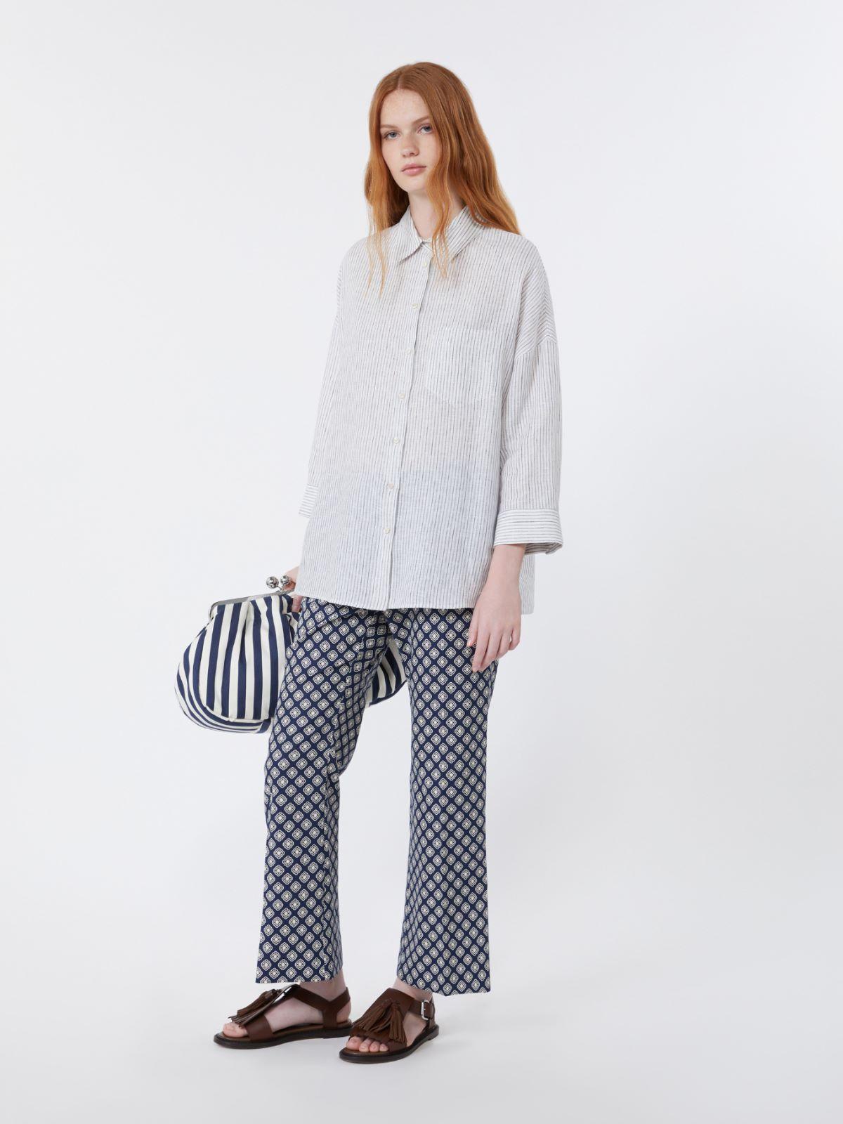 Striped linen canvas shirt by MAX MARA