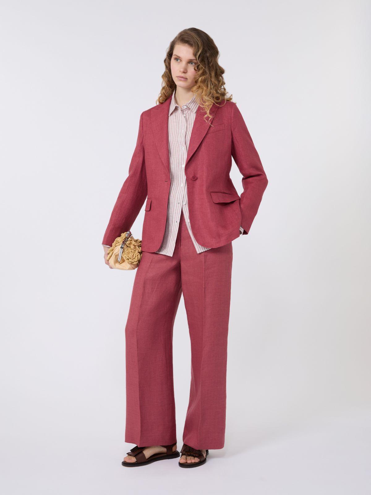 Striped linen canvas shirt by MAX MARA