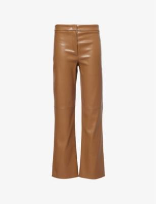Sublime Straight-Leg Coated Faux-Leather Trousers by MAX MARA
