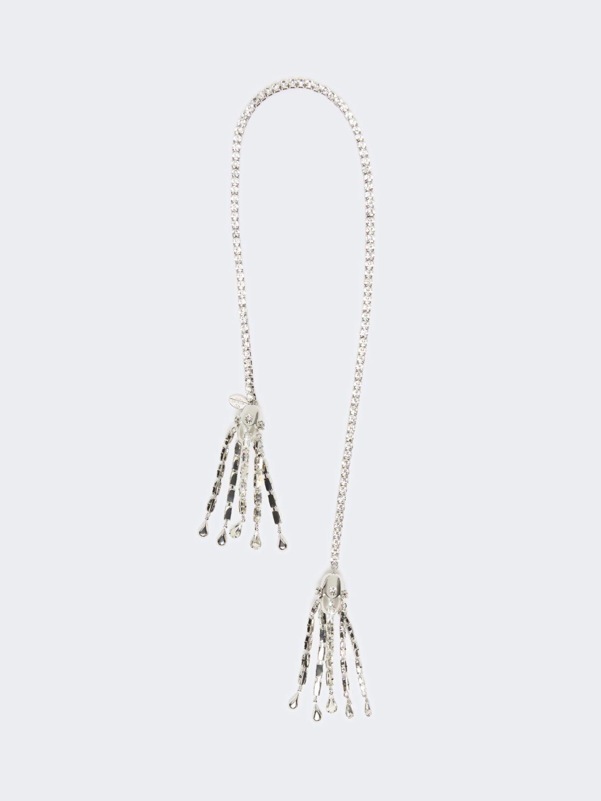 Tassel and rhinestone necklace by MAX MARA