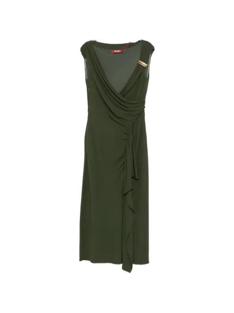 Taureo draped ruffled midi dress by MAX MARA