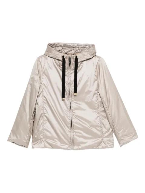 The Cube Green hoodied zip-front jacket by MAX MARA