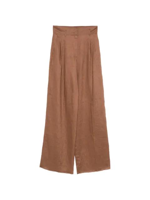 Tmateria pleated linen trousers by MAX MARA