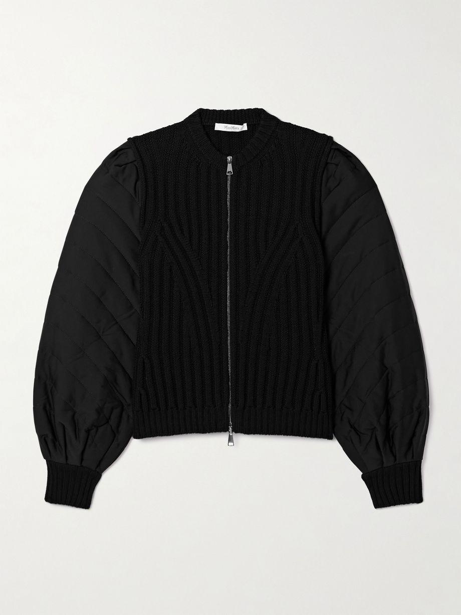 Torre ribbed wool and padded quilted silk jacket by MAX MARA